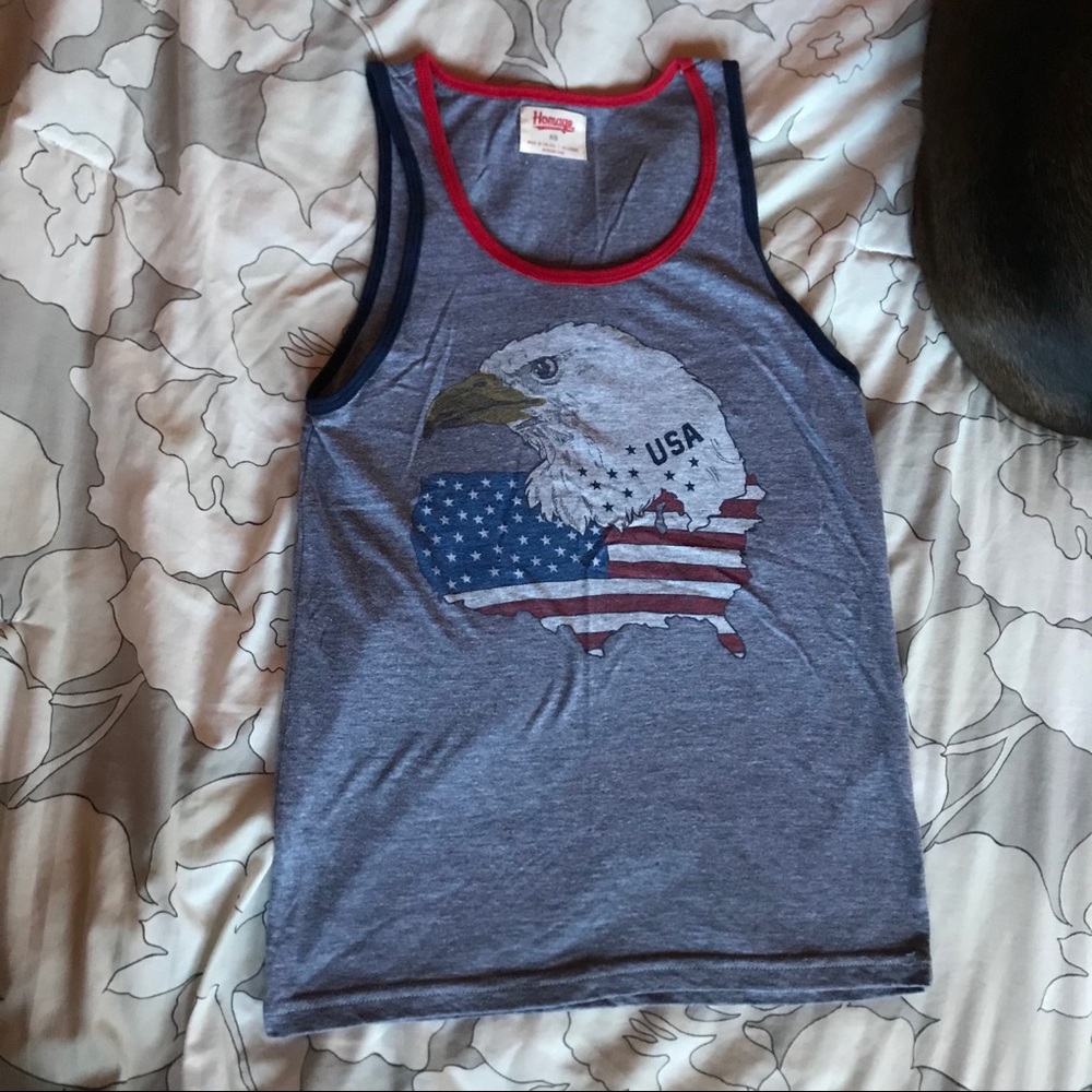 Homage bald eagle muscle style Tank top